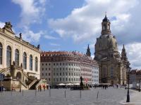 Dresden met de heropgebouwde Frauenkirche